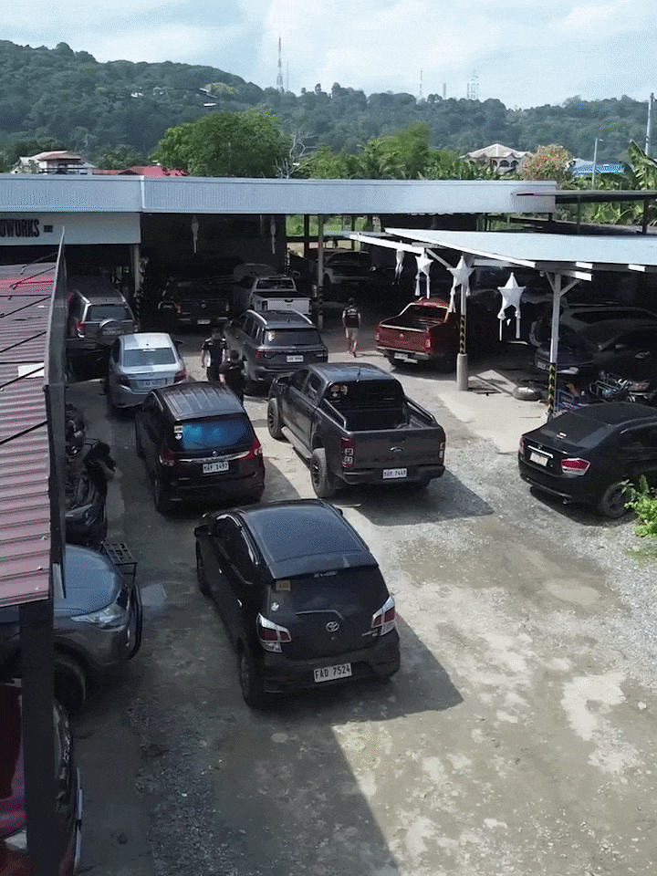 Ghost Autoworks shop front aerial view